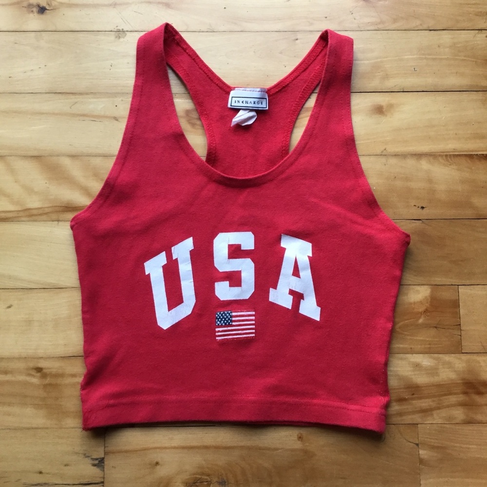 Vintage USA Crop Top or Sports Bra